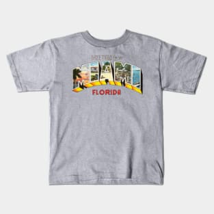 Greetings from Miami Florida Kids T-Shirt